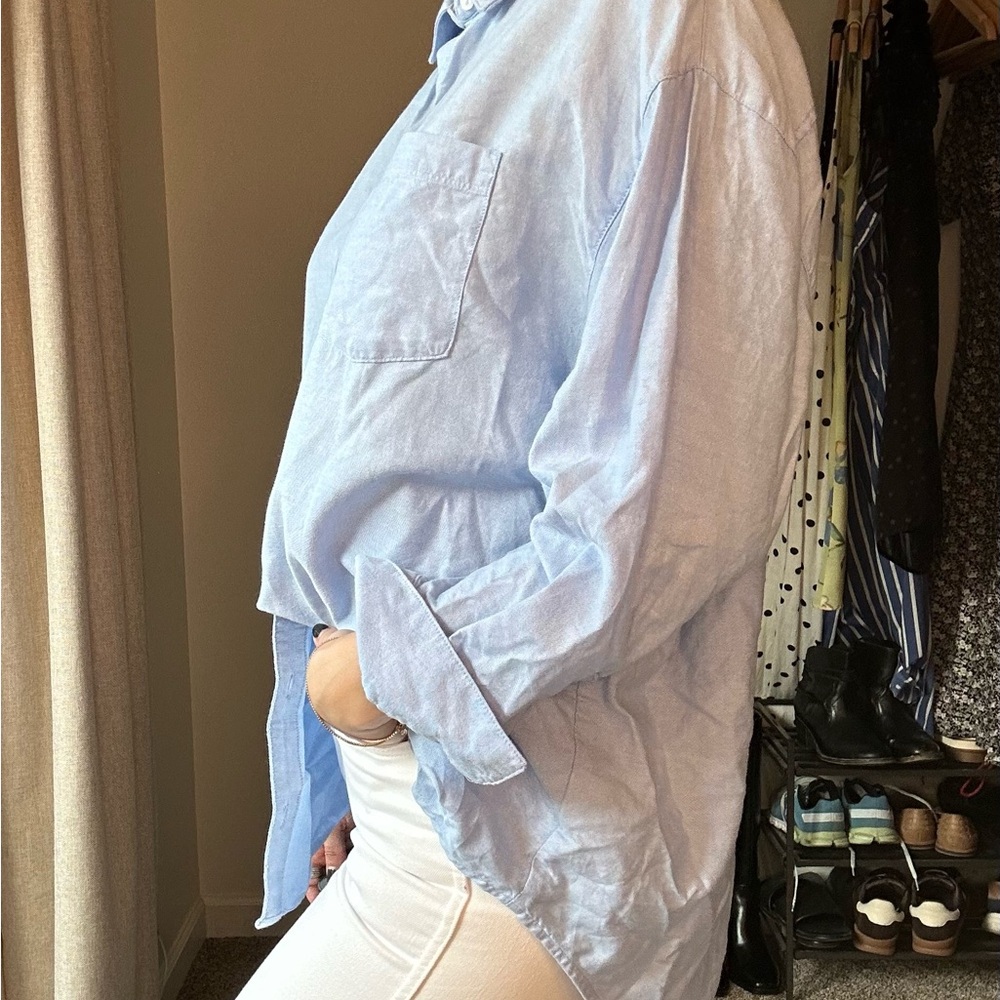 Old Navy Sky Blue Boyfriend Shirt